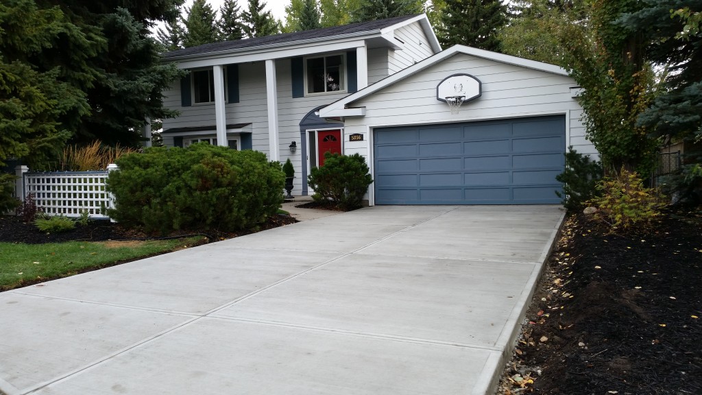 Brushed Concrete Driveway Calgary